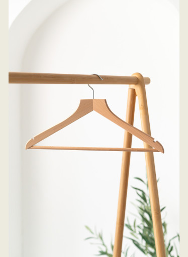 Pánské dřevěné ramínko PSZ – na saka, bundy, kabáty a kalhoty (44 cm)